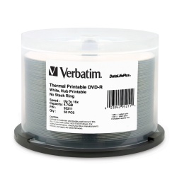 Verbatim DVD-R DataLifePlus White Thermal 16x 4.7GB 50-Pack Spindle