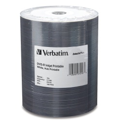 Verbatim DVD-R 4.7GB 16X DataLifePlus White Inkjet 100-Pack Tape Wrap