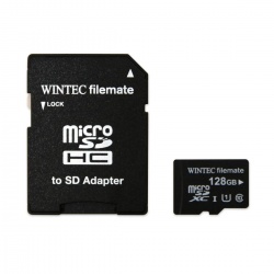 128GB Wintec microSDXC Professional Plus UHS-I CL10 Mobile Phone Memory Card w/Adapter