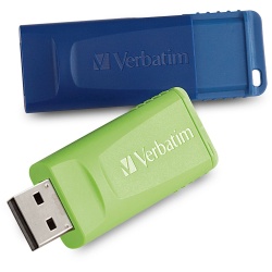 16GB Verbatim Store N Go USB Flash Drive - 2-Pack - Blue, Green