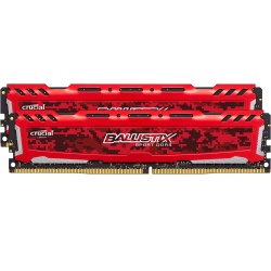 32GB Crucial Ballistix Sport LT DDR4 2400MHz PC4-19200 CL16 1.2V Dual Memory Kit (2 x 16GB) - Red