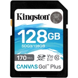 128GB Kingston Technology Canvas Go Plus UHS-I Class 10 SDXC Memory Card