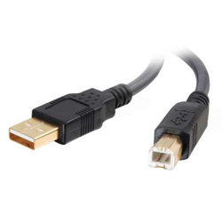 C2G 10FT Ultima USB2.0 Type-A Male to USB Type-B Male Cable - Charcoal