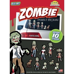 Zombie Family Value Collection Car Sticker Kit (10 Stickers)
