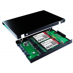 ZTC RAID Series mSATA Mini or Full Size to SATA III 2.5-inch Enclosure Supports RAID 0 1 and JBOD