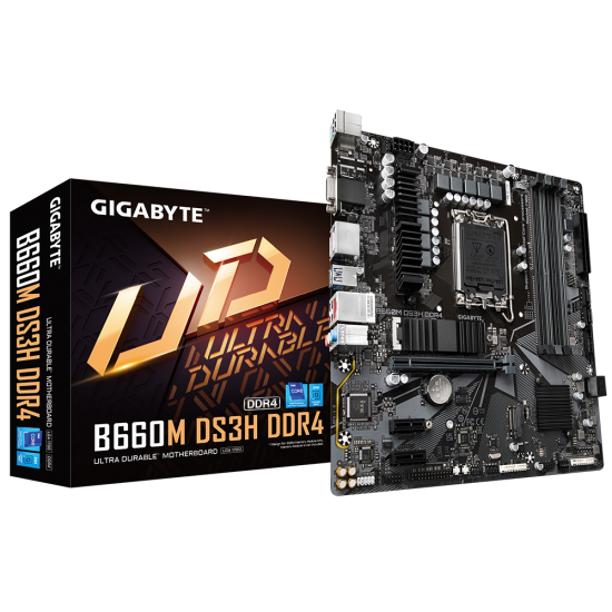 Gigabyte B660M DS3H LGA 1700 Intel B660 Micro ATX DDR4 SDRAM Motherboard Image