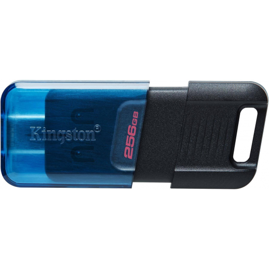 256GB Kingston Technology DataTraveler 80 USB3.2 Type-C Flash Drive - Black, Blue Image