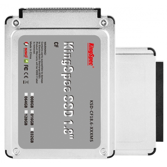 32GB KingSpec 1.8-inch IDE CF 50-pin SSD Solid State Disk (MLC) Image