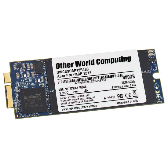 480GB OWC Aura Pro 6G Solid State Disk for 2012 MacBook Pro with Retina display Image