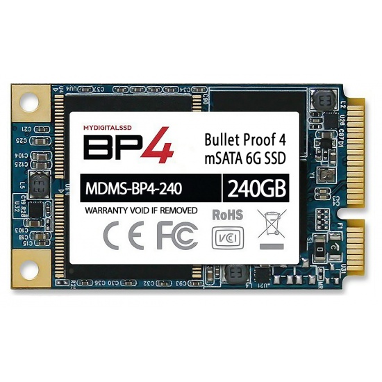 240GB MyDigitalSSD BP4 Bullet Proof 4 mSATA III (6Gbps) Solid State Disk Image