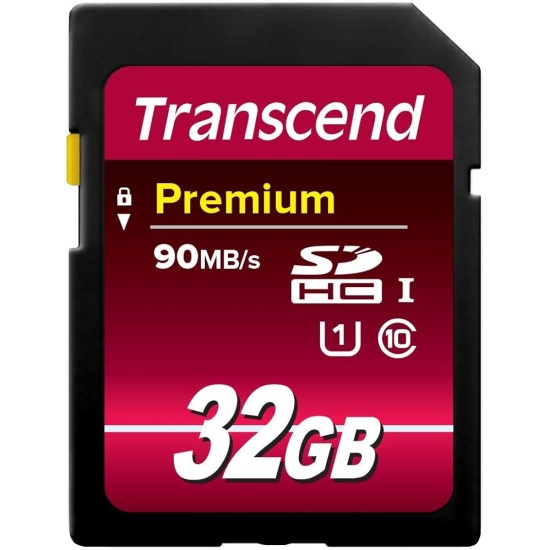 32GB Transcend Premium SDHC CL10 UHS-1 400x Memory Card Image