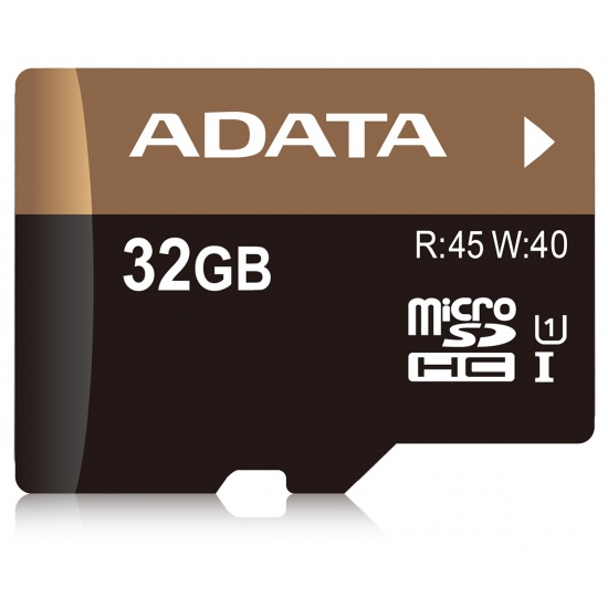32GB AData Premier Pro UHS-1 microSDHC CL10 Memory Card w/ SD Adapter Image