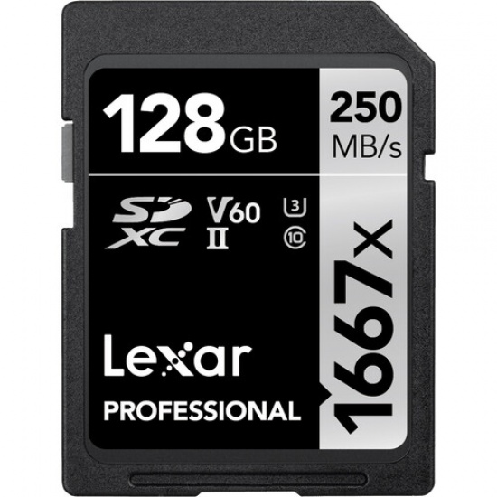 Lexar 128GB Professional 1667x UHS-II SDXC Memory Card Image
