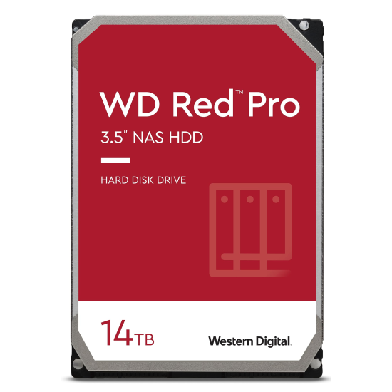 14TB Western Digital Red Pro 3.5 Inch Serial ATA III NAS Hard Drive Image