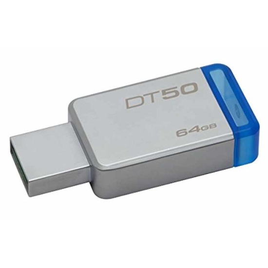 64GB Kingston USB3.0 Data Traveler Flash Drive - Blue Image