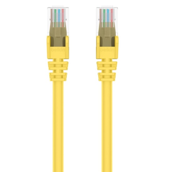 1FT Belkin RJ45 Male To RJ45 Male Unshielded Twisted CAT6 Networking Cable - Yellow Image 1FT Belkin RJ45 Male To RJ45 Male Unshielded Twisted CAT6 Networking Cable - Yellow Image