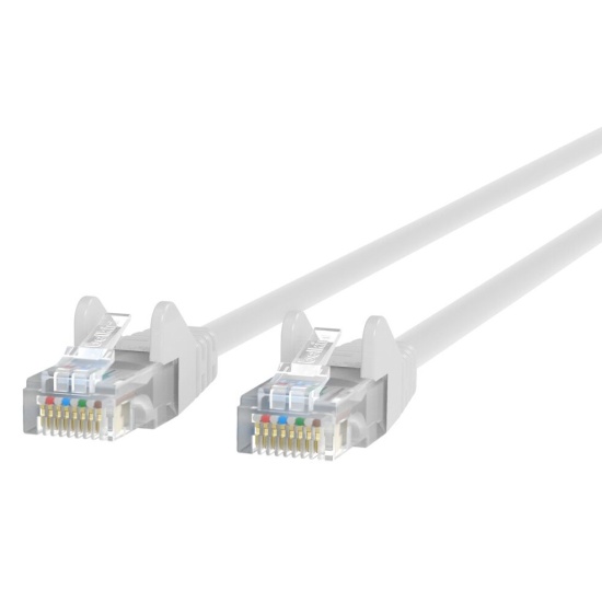 1FT Belkin CAT5e RJ-45 Male To RJ-45 Male Network Patch Cable - White Image 1FT Belkin CAT5e RJ-45 Male To RJ-45 Male Network Patch Cable - White Image