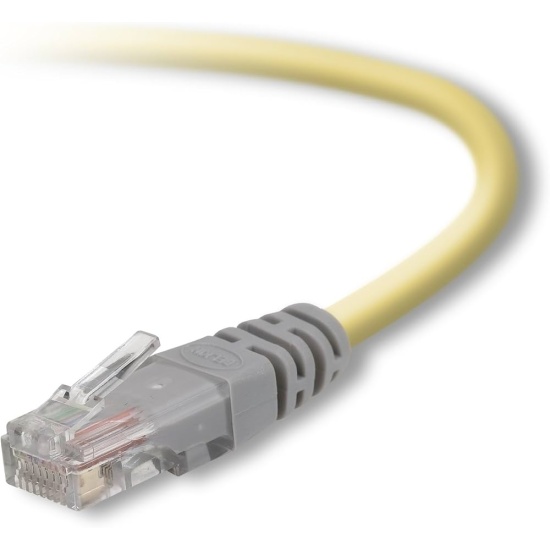 6FT Belkin RJ-45 Male To RJ-45 Male Cat5e Networking Patch Cable - Yellow Image 6FT Belkin RJ-45 Male To RJ-45 Male Cat5e Networking Patch Cable - Yellow Image