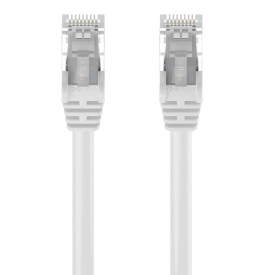 14FT Belkin Cat6 RJ-45 Male To RJ-45 Male Network Patch Cable - White Image 14FT Belkin Cat6 RJ-45 Male To RJ-45 Male Network Patch Cable - White Image
