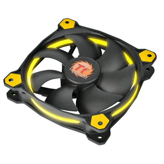 Thermaltake 120MM Computer Case Fan - Black, Yellow Image