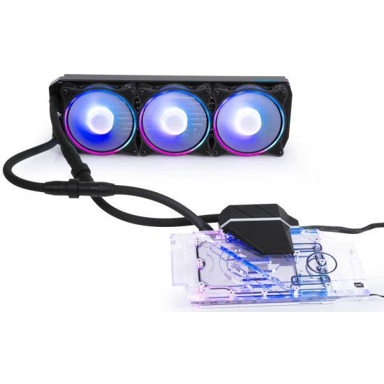 Alphacool Eiswolf 2 AIO Graphics Card All-In-One Liquid Cooler - Black, Transparent Image