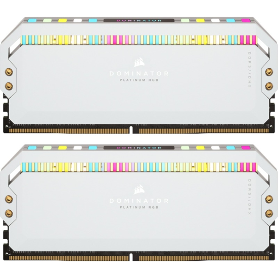 64GB Corsair Dominator DDR5 5600MHz CL40 Dual Memory Kit (2x32GB) - White Image