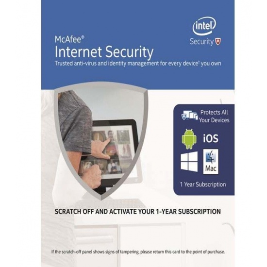 Intel McAfee Internet Security 1-Year Activation Card - English Image
