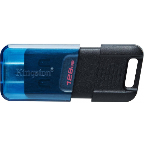 128GB Kingston Technology DataTraveler 80 USB3.2 Type-C Flash Drive - Black, Blue Image