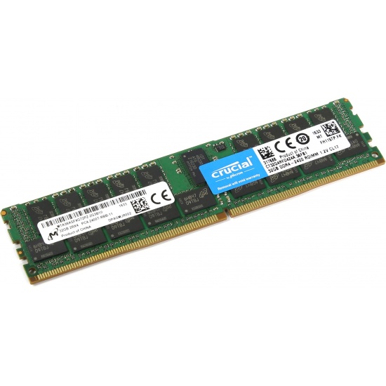 32GB Crucial DDR4 2400MHz PC4-19200 ECC Registered Memory Module Image