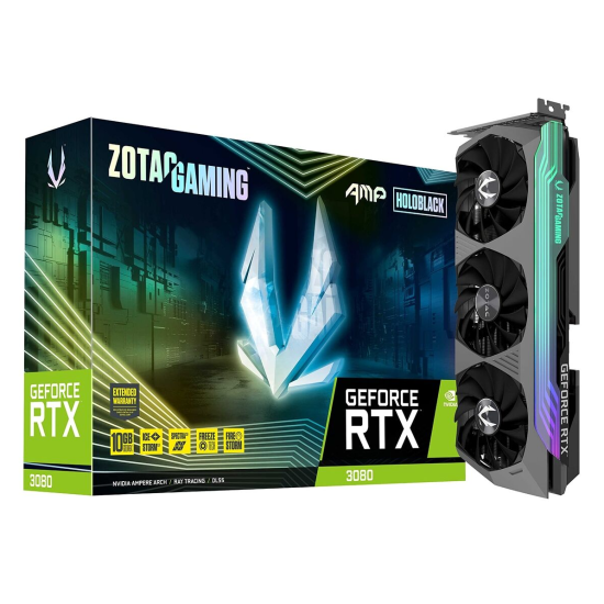 Zotac NVIDIA GeForce RTX 3080 AMP Holo LHR 10GB GDDR6X Gaming Graphics Card Image