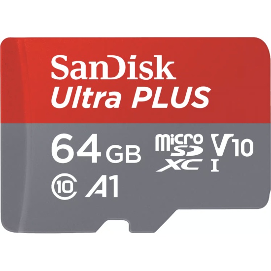 64GB SanDisk Ultra CL10 MicroSDXC Memory Card With Adapter Image