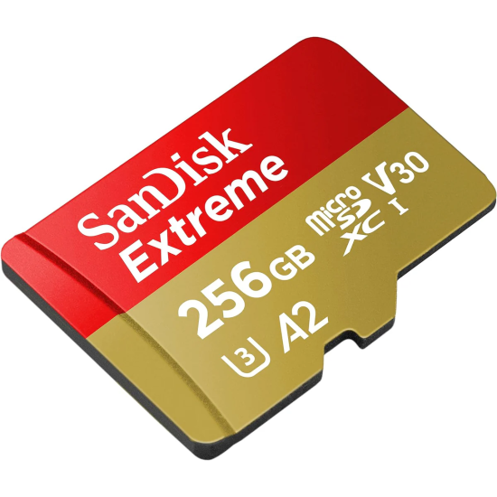 256GB SanDisk Extreme Micro SDXC Memory Card Image