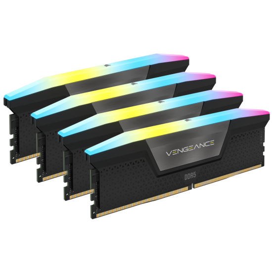 64GB Corsair Vengeance DDR5 6200MHz CL32 Quad Memory Kit (4x16GB) - Black Image