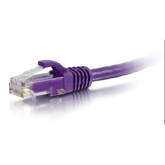 25FT C2G RJ-45 Male to RJ-45 Male Cat6 550MHz Snagless Network Cable - Purple Image