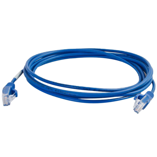6FT C2G RJ-45 Male To RJ-45 Male Cat6 Slim Snagless Unshielded Ethernet Patch Cable- Blue  Image