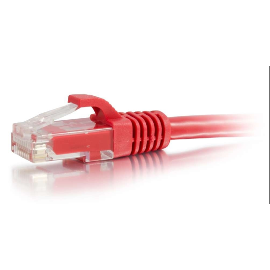 2FT C2G RJ-45 Male To RJ-45 Male Cat5e Snagless Unshielded Network Patch Cable - Red Image