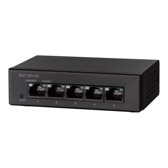 Cisco Small Business 5-Port L2 Fast Unmanaged Ethernet Switch (10/100) - Black Image
