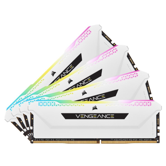 32GB Corsair Vengeance DDR4 3600MHz CL18 Quad Memory Kit (4 x 8GB) - White Image