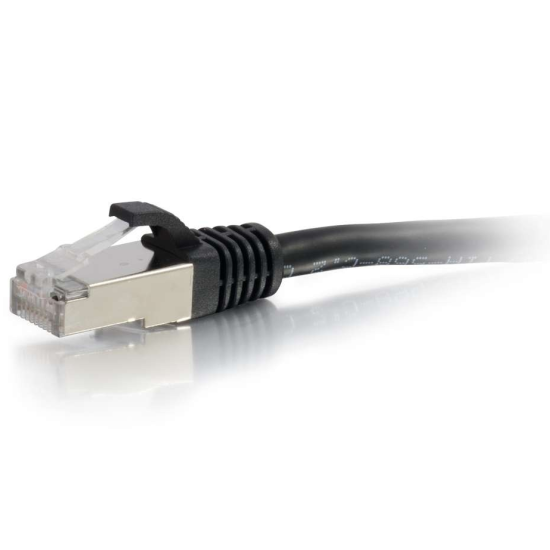 3FT C2G Cat6a RJ-45 Male to RJ-45 Male Snagless Shielded Network Ethernet Patch Cable - Black   Image