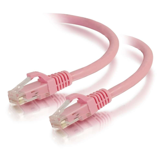 6FT C2G Cat5e RJ-45 To RJ-45 Snagless Unshielded Networking Patch Cable - Pink  Image