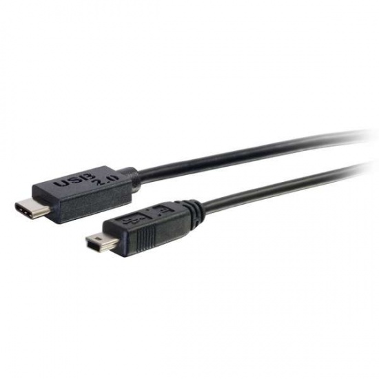 C2G 3FT USB Type-C Male to Mini USB Type-B Male Cable - Black Image