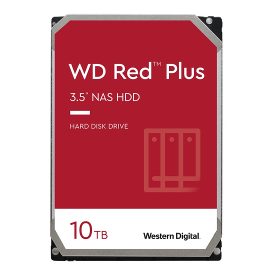 10TB Western Digital WD Red Plus 3.5 Inch Serial ATA III Internal Hard Drive Image