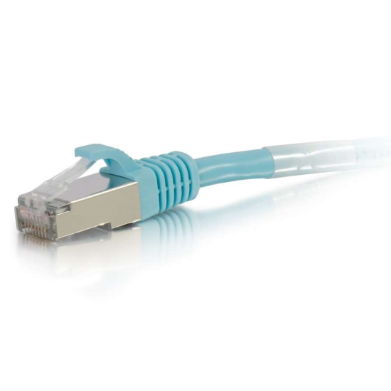 4FT C2G RJ-45 Male to RJ-45 Male Cat6a Snagless Shielded Network Patch Cable - Aqua Image