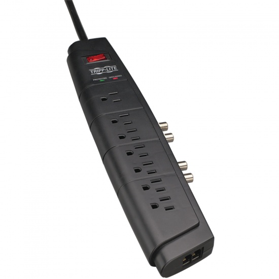 Tripp Lite 6FT 7 Outlet Home Theater Surge Protector - Black Image