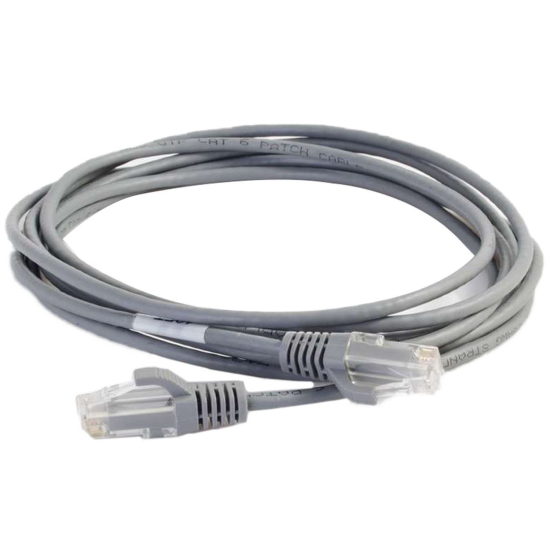 1.5FT C2G RJ-45 Male To RJ-45 Male Cat6 Snagless Unshielded Ethernet Patch Cable - Gray   Image