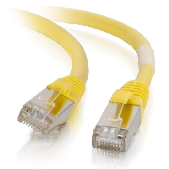 8FT C2G Cat6 RJ-45 Male To RJ-45 Male Snagless Shielded Ethernet Network Patch Cable - Yellow  Image
