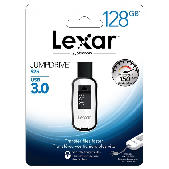 128GB Lexar S75 USB3.0 Flash Drive Black Image