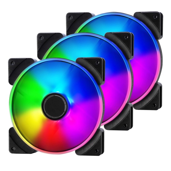 Fractal Design Prisma AL-14/PWM 14cm ARGB Case Fans (3 Pack), Black Image