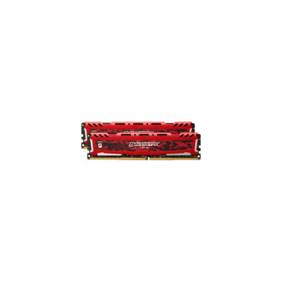 16GB Crucial Ballistix Sport LT DDR4 PC4-19200 2400MHz 1.2V CL16 Dual Memory Kit (2 x 8GB) - Red Image
