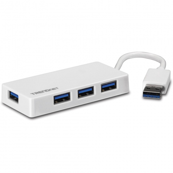 Trendnet 4-Port USB3.0 Mini Hub - White Image